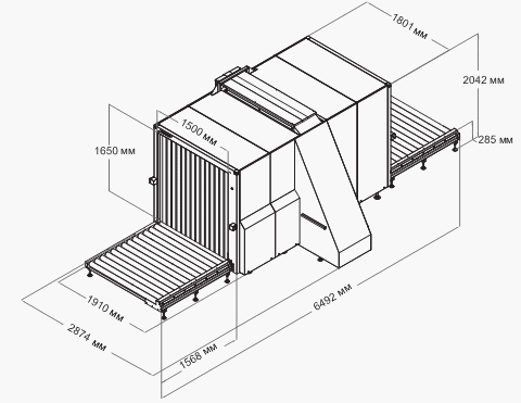 Габаритные размеры Rapiscan-632XR